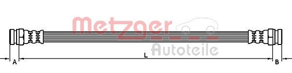 METZGER Brzdová hadica 4110318 Brzdové hadičky METZGER 1750-2000 4110318 lacné