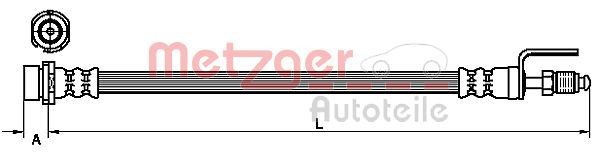 METZGER Bremseslange 4110436 4110436 Bremseslange FORD MAVERICK METZGER