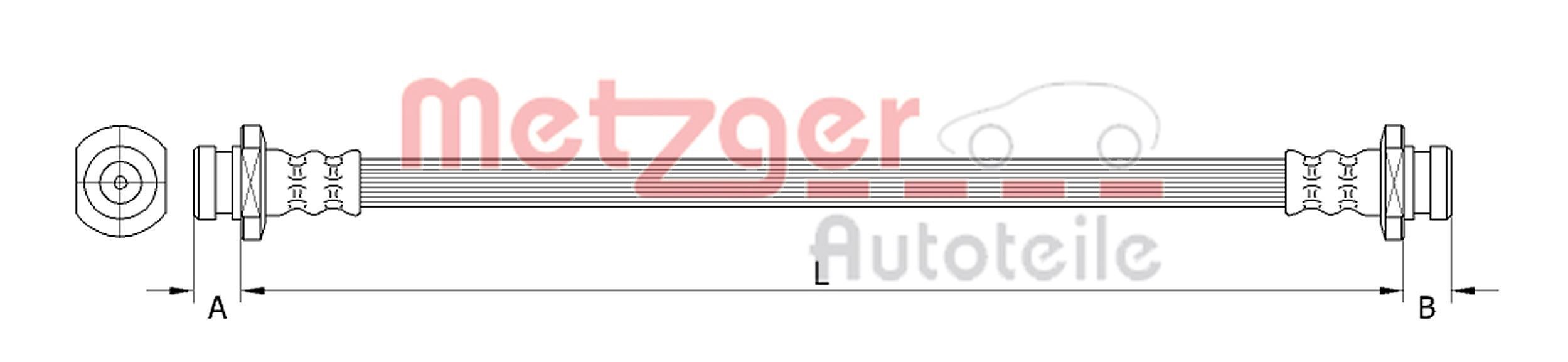 METZGER Brzdová hadica 4110531 Brzdové hadice METZGER CARRY Kasten 4110531 lacné