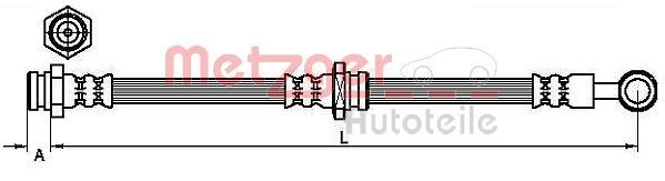Bremseslange METZGER 4110629 METZGER 4110629 Bremseslange SUZUKI ALTO 2008