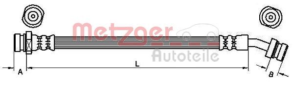 METZGER Bremseslange 4110833 4110833 Bremseslange KIA K2700 METZGER