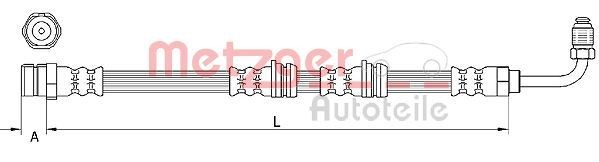 METZGER Flexible de frein 4111087 Durite de frein METZGER A1 4111087 pas cher