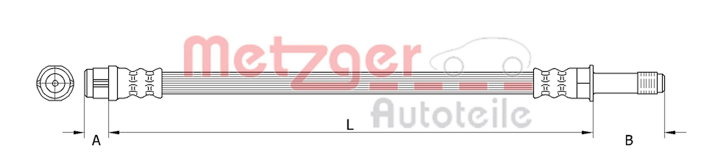 METZGER Ελαστικός σωλήνας φρένων 4111368 METZGER 4111368 Ελαστικός σωλήνας φρένων Mercedes X156 τιμες