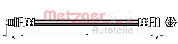 METZGER Bremseslange 4114090 METZGER 4114090 Bremseslange Smart Roadster Cabrio billige