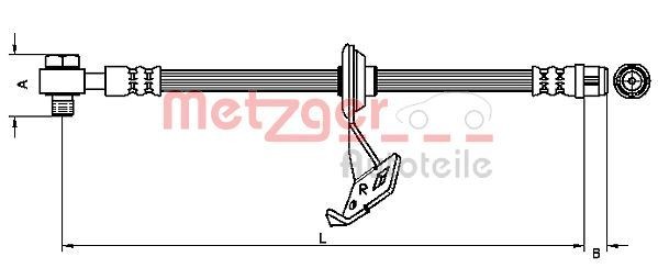 METZGER Brzdová hadica 4116207 METZGER 4116207 Brzdové hadičky ML W163 cena