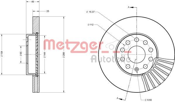 METZGER Jarrulevy 6110021 METZGER Sport-jarrulevyt SKODA 6110021