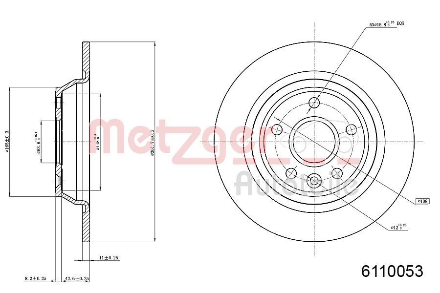 METZGER Bremžu diski 6110053 Diski METZGER GALAXY 6110053 lēti
