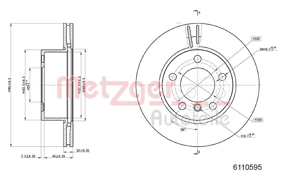 METZGER Δισκόπλακα 6110595 Αγωνιστικές δισκόπλακες METZGER X1 6110595 φθηνά