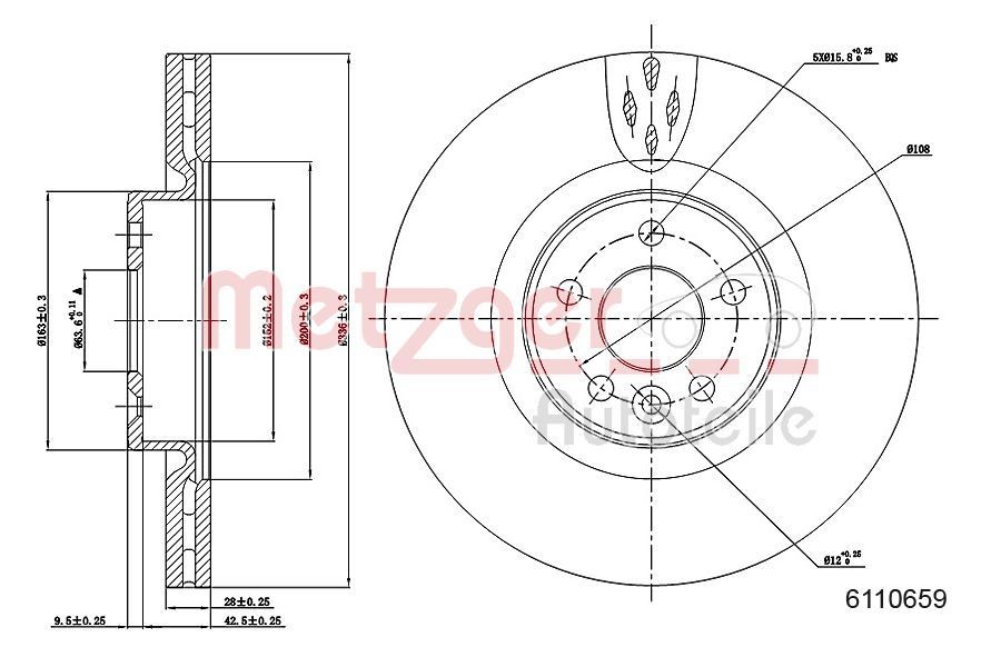 METZGER Jarrulevy 6110659 6110659 METZGER Etujarrulevyt ja takajarrulevyt CHEVROLET NUBIRA