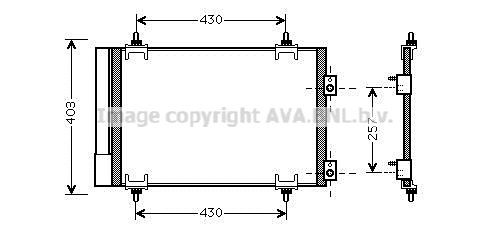 PRASCO Condensor voor airco CNA5231D PRASCO CNA5231D Condensor voor airco Peugeot 3008 mk1 goedkoop