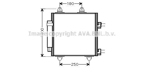 PRASCO Kondensator, klimaanlæg TOA5414D PRASCO TOA5414D AC condenser Citroën C1 1 billig