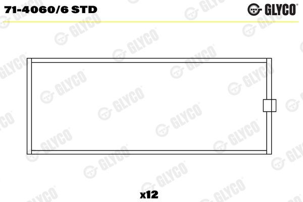 GLYCO Stempelstanglager 71-4060/6 STD pris Veivlager RENAULT TRUCKS 71-4060/6 STD GLYCO