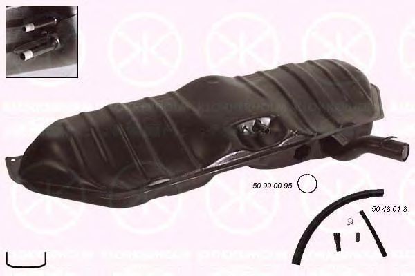 KLOKKERHOLM Depósito de combustível 5048009 Depósito de combustível OPEL KLOKKERHOLM 5048009