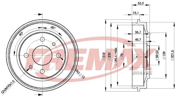 FREMAX Brzdový bubon BD-9680 FREMAX BD-9680 Brzdový bubon 147 Panorama cena