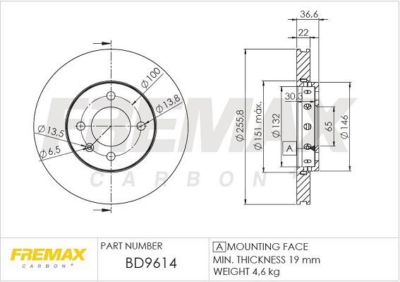FREMAX Disco freno BD-9614 BD-9614 Dischi freno sportivi FREMAX SKODA ENYAQ costo