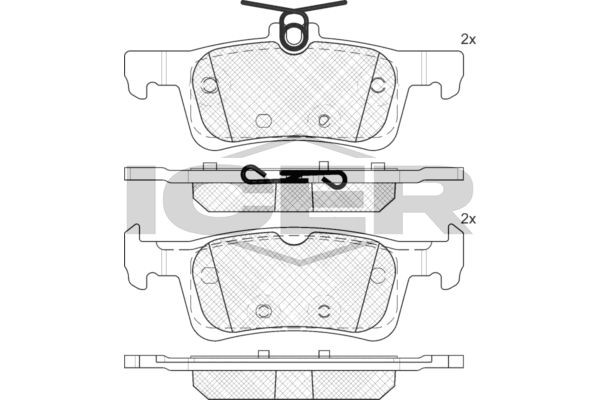 ICER Bromsbelägg 182174 182174 ICER Bromsbelägg Ford