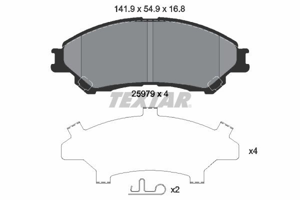 TEXTAR Bremseklodser 2597901 TEXTAR 2597901 Bremseklodser SUZUKI Vitara IV SUV (LY) 2.0 (SV 420) 137 HK 2021