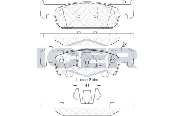 ICER Remblokken 182115-202 182115-202 Remblokken ICER RENAULT 25