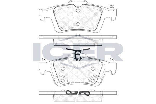 ICER Remblokken 182106 Ford MAVERICK Remblokkenset ICER 182106