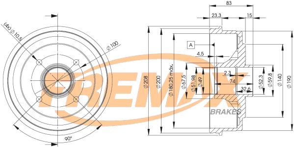 FREMAX Ταμπούρο BD-3030 Σετ φρένων ταμπουρόφρενα FREMAX RENAULT BD-3030
