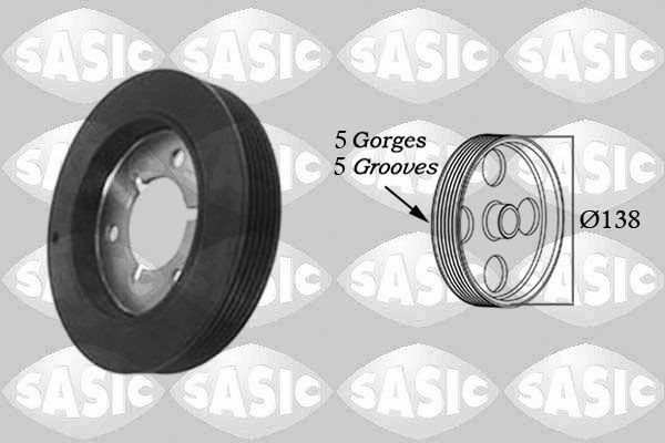 Remskive, krumtapaksel SASIC 2150009 SASIC 2150009 Remskive til krumtapaksel Peugeot 106 2003