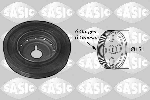 SASIC Polia, cambota 2154011 Polia do virabrequim PORSCHE SASIC 2154011