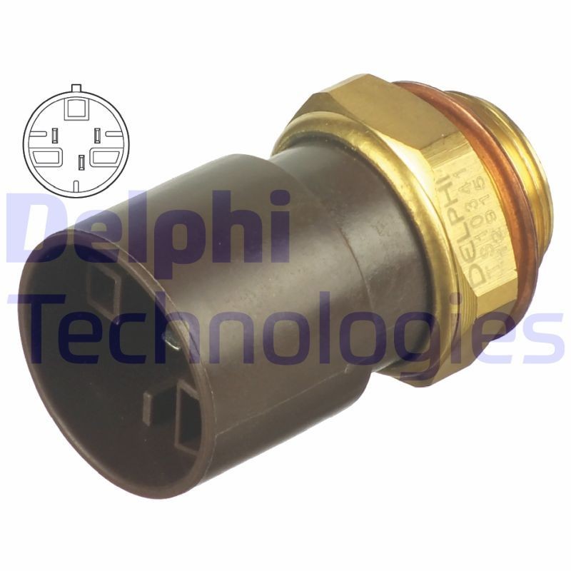 DELPHI Temperature Switch, radiator fan TS10341 Mercedes 190 DELPHI radiator fan switch TS10341