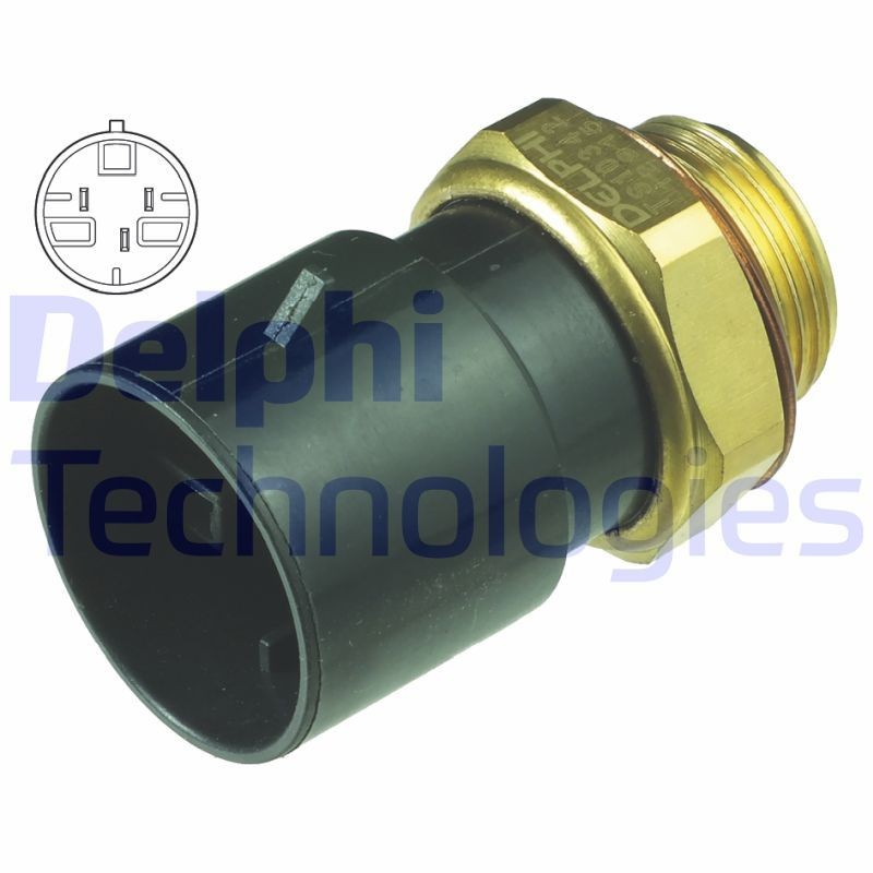 DELPHI Termokontakt, kylarfläkt TS10342 Astra F T92 Termokontakt kylfläkt DELPHI TS10342