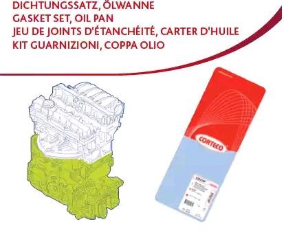 CORTECO Tetnings helsett, motor 438401P 438401P Tetningssett veivhus CHEVROLET LACETTI CORTECO