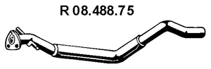 EBERSPÄCHER Tubo gas scarico 08.488.75 08.488.75 costo Tubo gas scarico OPEL COMBO EBERSPÄCHER
