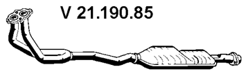 EBERSPÄCHER Främre ljuddämpare 21.190.85 21.190.85 EBERSPÄCHER främre ljuddämpare Volvo 260