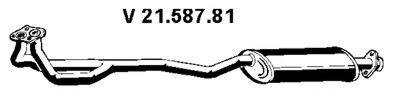 EBERSPÄCHER Predný tlmič výfuku 21.587.81 EBERSPÄCHER Predný tlmič výfuku DODGE 21.587.81