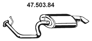 EBERSPÄCHER Rear silencer 47.503.84 TOYOTA PASEO EBERSPÄCHER exhaust silencer 4750384