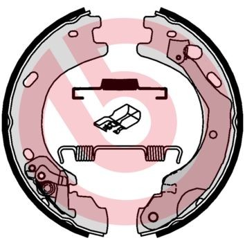 Handremschoenen BREMBO S 44 510 BREMBO S 44 510 Handremschoen set LAND ROVER DISCOVERY 2014