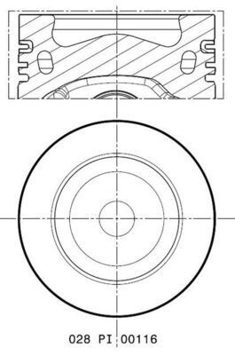 Stempel MAHLE 028 PI 00116 002 MAHLE 028 PI 00116 002 Motor stempel Audi A5 2013