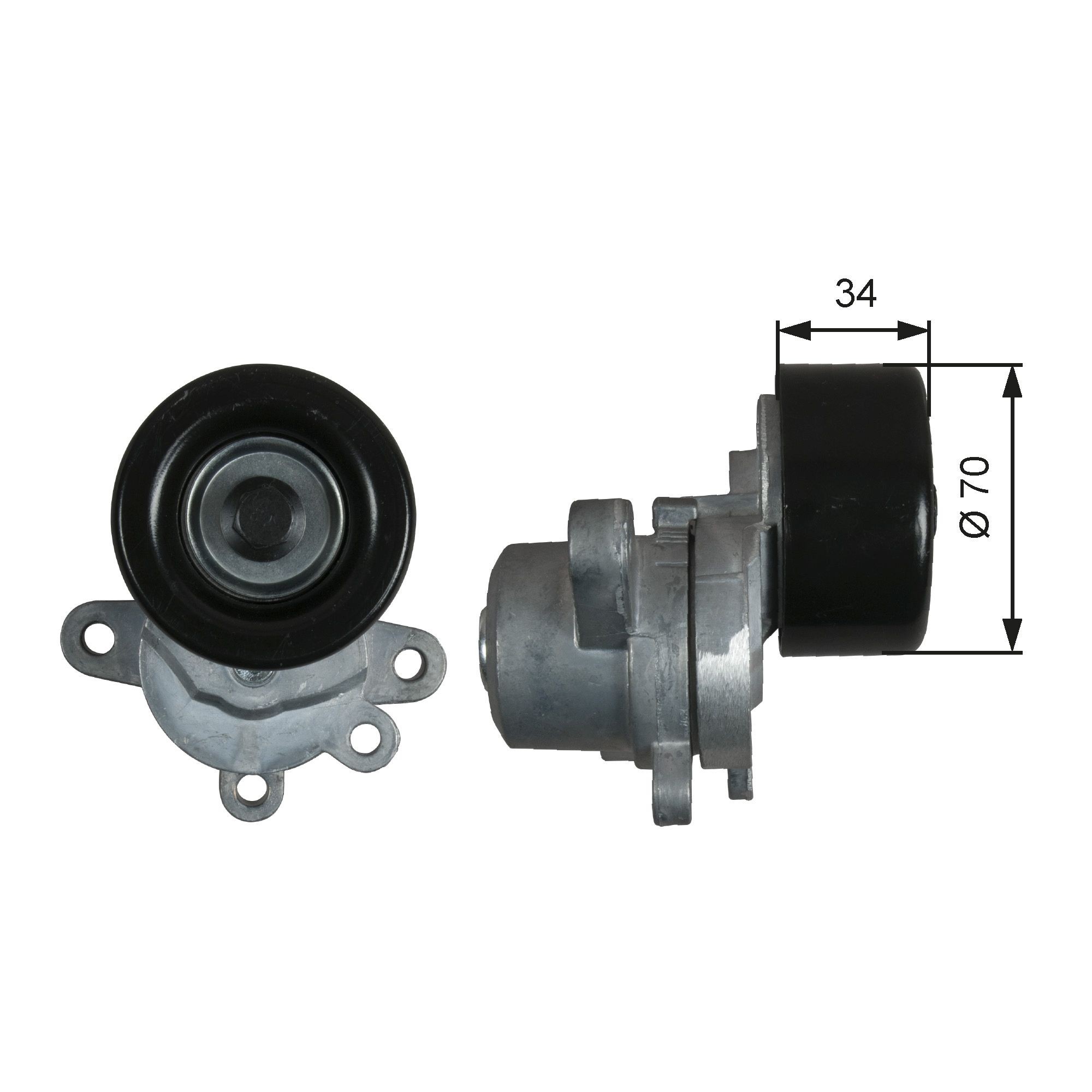 GATES Rullo tenditore cinghia Poly-V T39155 GATES T39155 costo Rullo tendicinghia Nissan Terrano WD21 originale