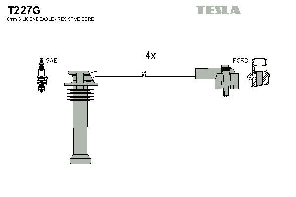 TESLA Kit cavi candele T227G T227G Cavi candele TESLA FORD S-MAX costo