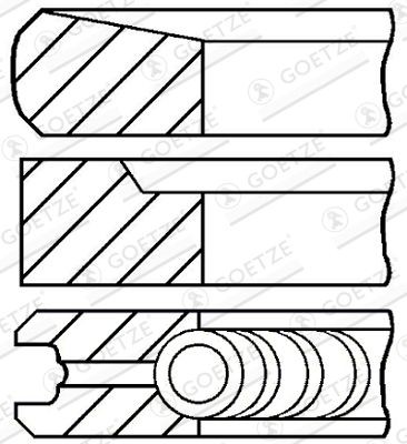 GOETZE ENGINE Stempelringsett 08-431700-00 GOETZE ENGINE 08-431700-00 Stempelringsett Hyundai Sonata EF billige