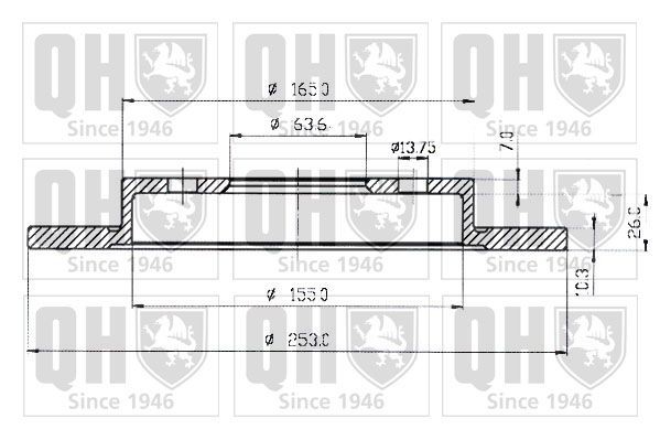 QUINTON HAZELL Bremžu diski BDC3518 QUINTON HAZELL BDC3518 Bremžu disks Ford Granada GU cena