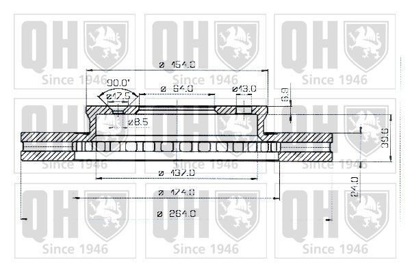 QUINTON HAZELL Remschijf BDC3657 Remschijf set QUINTON HAZELL 3 BDC3657 goedkoop