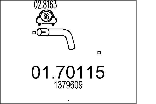 MTS Σωλήνας εξάτμισης 01.70115 01.70115 Σωληνώσεις εξάτμισης MERCEDES-BENZ SPRINTER MTS