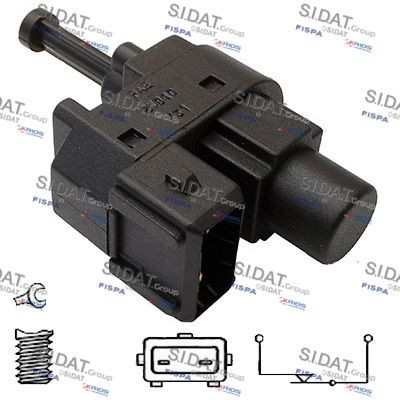 SIDAT Stoplyskontakt 5.140035 Bremselyskontakt SIDAT Jaguar X-TYPE 5.140035