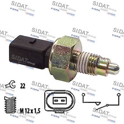 SIDAT Slēdzis, Atpakaļgaitas signāla lukturis 3.234166 Slēdzis atpakaļgaitas signāla lukturis SIDAT Skoda OCTAVIA 3.234166