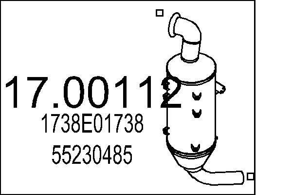 MTS Φίλτρο μικροσωματιδίων 17.00112 MTS DPF MERCEDES-BENZ 17.00112