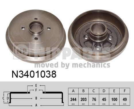 NIPPARTS Bromstrumma N3401038 NISSAN bromstrumma NIPPARTS N3401038
