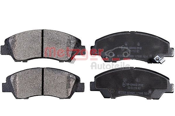 METZGER Jarrupalat, levyjarru 1170805 1170805 METZGER Jarrupalat HYUNDAI GETZ