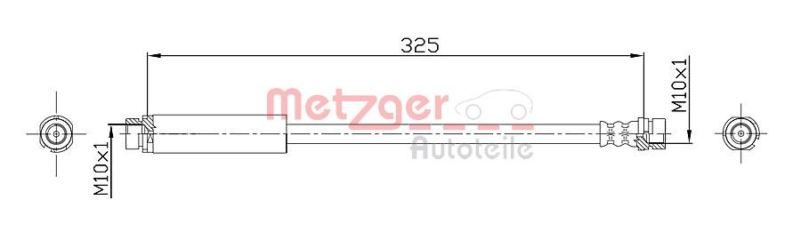 Flexible de frein METZGER 4112320 METZGER 4112320: Durite de frein Ford FUSION 2005