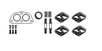 VEGAZ Montageset, uitlaatsysteem BA-143 VEGAZ BA-143 originele Montageset uitlaatsysteem AUDI 90 prijs