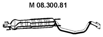 EBERSPÄCHER Silencieux intermédiaire 08.300.81 Pot intermédiaire EBERSPÄCHER VECTRA 08.300.81 pas cher