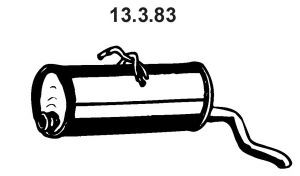 EBERSPÄCHER Silencieux arrière 13.3.83 Silencieux arrière EBERSPÄCHER C8 13.3.83 pas cher